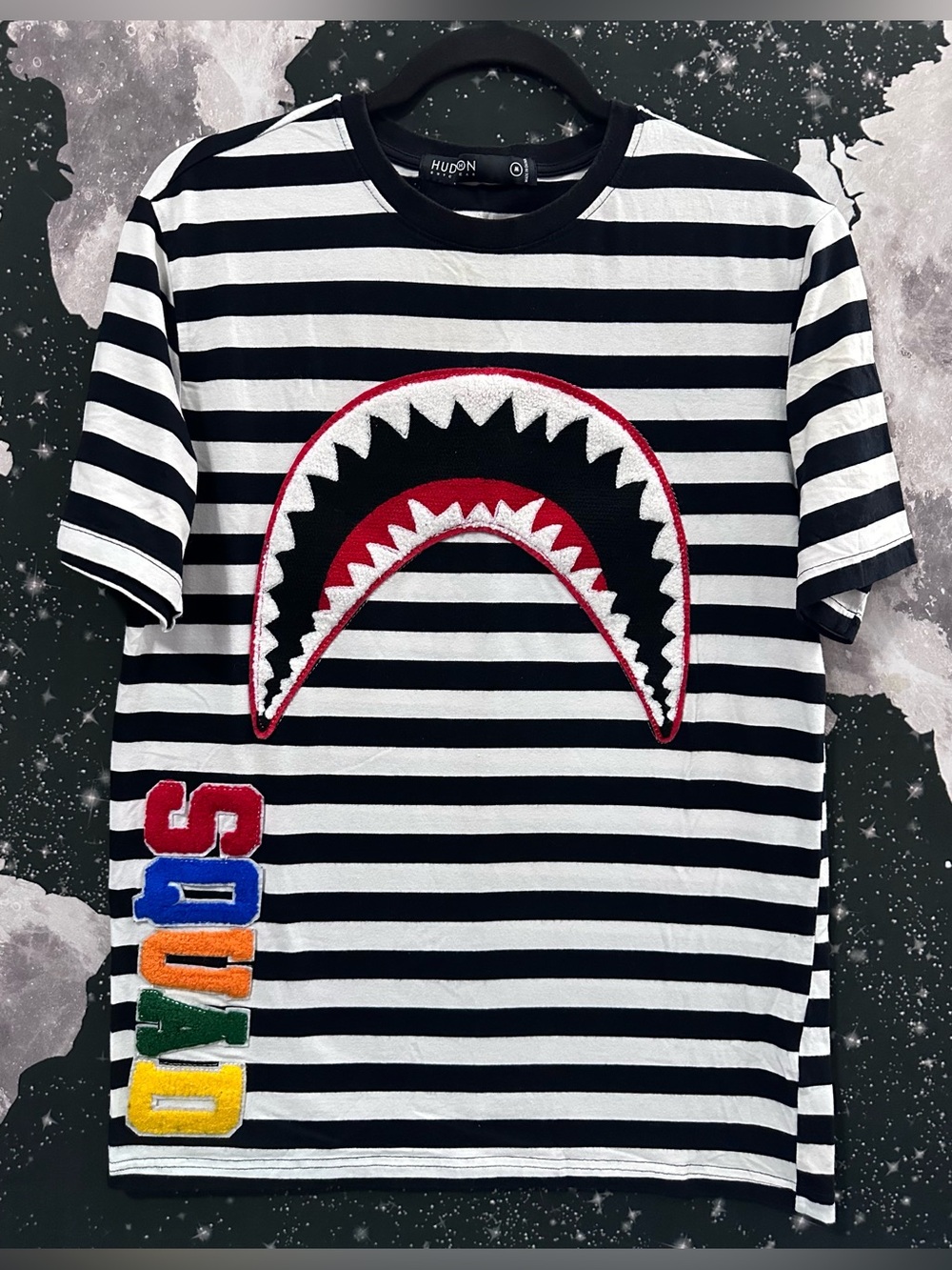 Hudson Outwear Squad Striped Shark Teeth Shirt